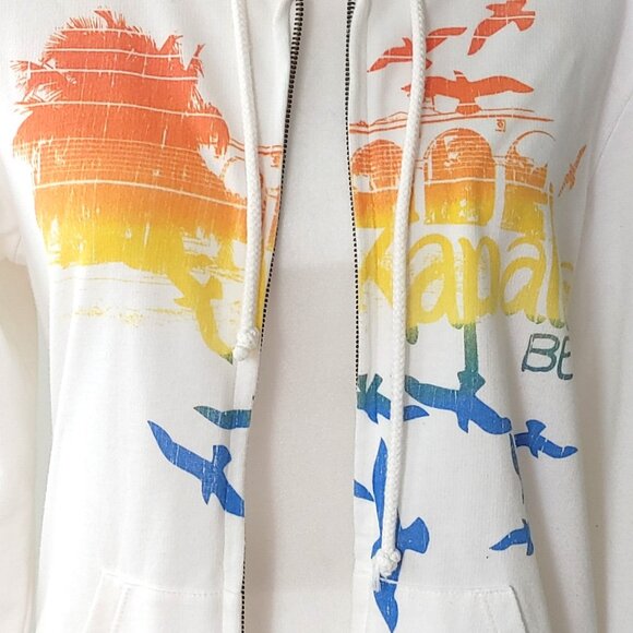 FOREVER21 Maui Beach Rainbow Zip Up Hoodie - Size Large - Picture 5 of 6